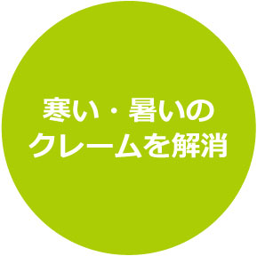 寒い・暑いのクレームを解消